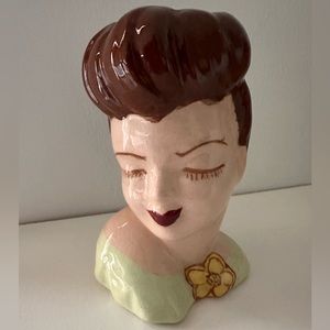 Vintage lady head vase